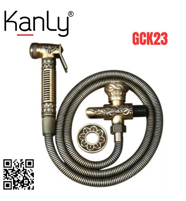 Vòi xịt Toilet bằng đồng cổ điển Kanly GCK23 