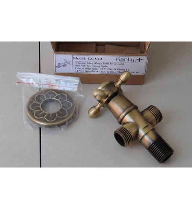 Van T chia nước bằng đồng Kanly GCV12 