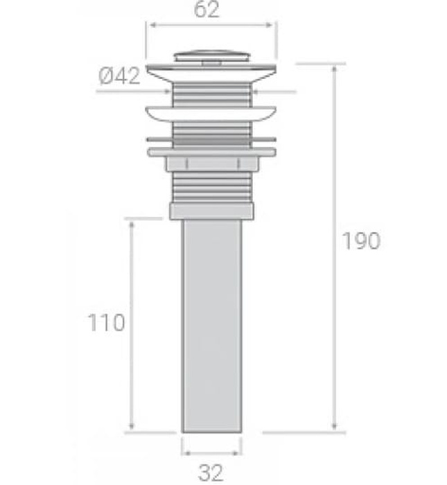 Đầu xả Nhấn Lavabo bằng đồng Kanly GCX01