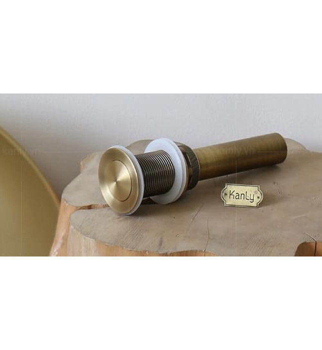 Đầu xả Nhấn Lavabo bằng đồng Kanly GCX01