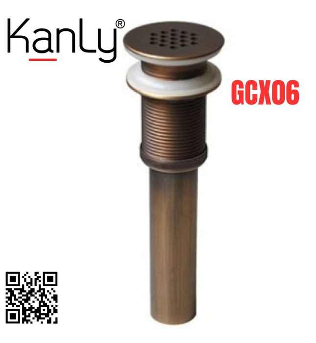 Đầu xả Lavabo bằng đồng Kanly GCX06