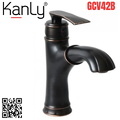 Vòi lavabo nóng lạnh có rút dây màu đen Kanly GCV42B 