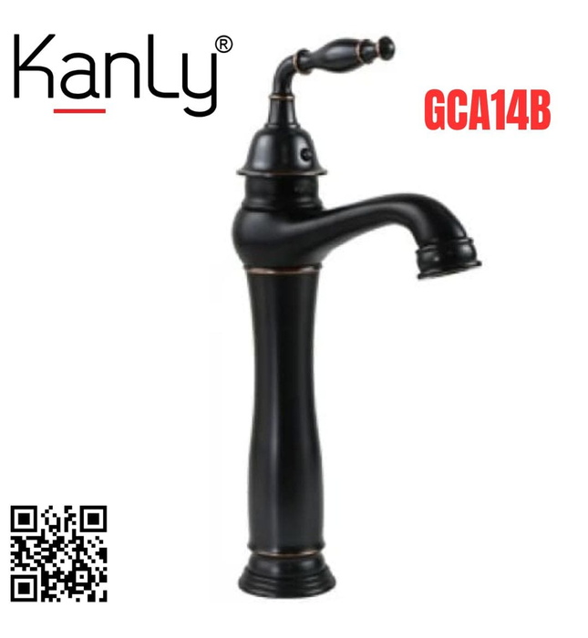 Vòi lavabo nóng lạnh màu đen Kanly GCA14B 
