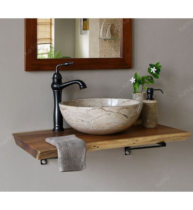 Vòi lavabo nóng lạnh thân cao màu đen Kanly GCA41B 