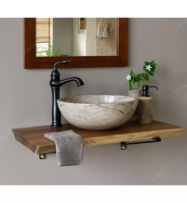 Vòi lavabo nóng lạnh thân cao màu đen Kanly GCA41B 