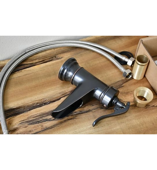 Vòi lavabo nóng lạnh màu đen Kanly GCV04B 