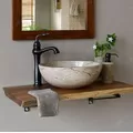 Vòi lavabo nóng lạnh thân cao màu đen Kanly GCA41B 