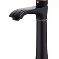 Vòi lavabo nóng lạnh thân cao màu đen Kanly GCA41B 