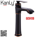 Vòi lavabo nóng lạnh thân cao màu đen Kanly GCA41B 