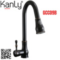 Vòi rửa bát rút dây nóng lạnh màu đen Kanly GCC09B 