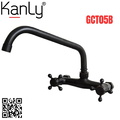 Vòi rửa bát nóng lạnh màu đen gắn tường Kanly GCT05B 