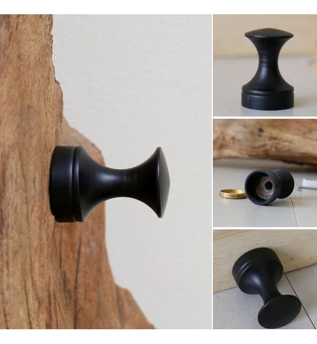Móc treo áo bằng đồng màu đen Kanly GCK01IB 