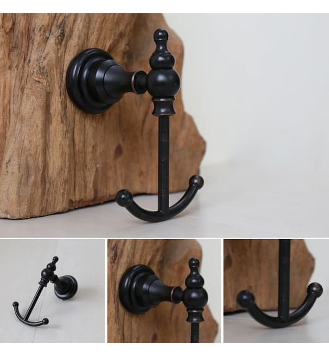 Móc treo áo bằng đồng màu đen Kanly GCK01UB 