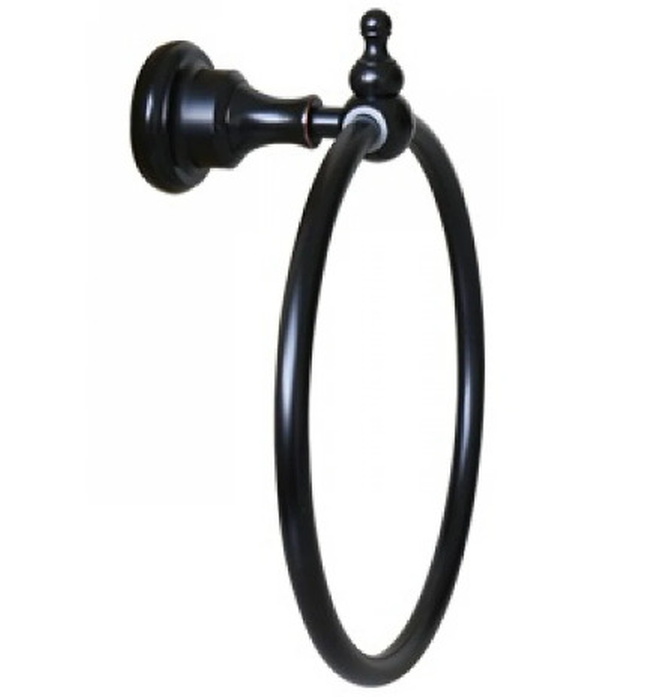 Vòng treo khăn bằng đồng màu đen Kanly GCK02B 