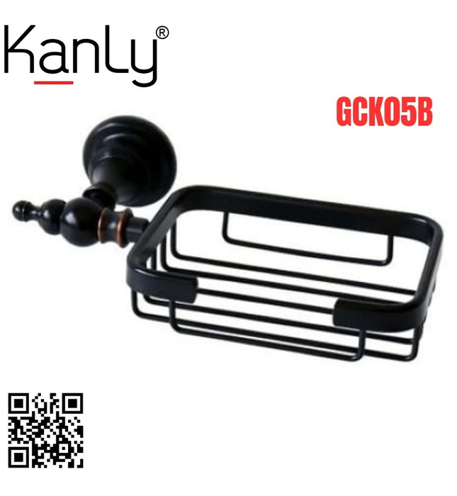 Giá đựng xà phòng bằng đồng màu đen Kanly GCK05B 