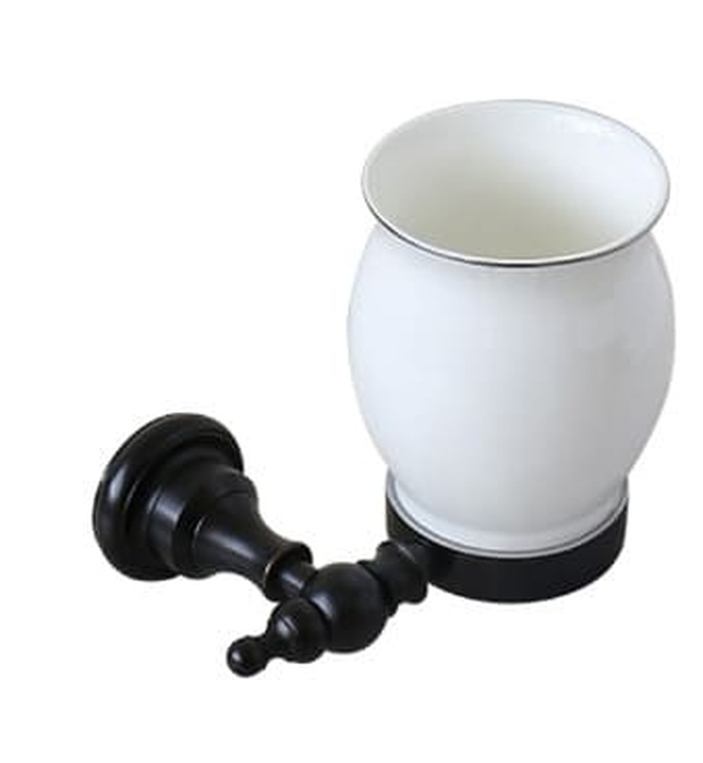 Giá để cốc đơn bằng đồng màu đen Kanly GCK07B