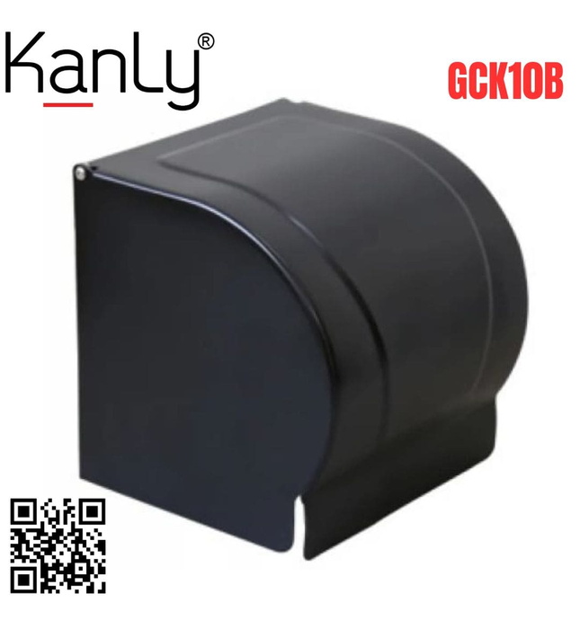 Hộp giấy vệ sinh bằng đồng màu đen Kanly GCK10B 