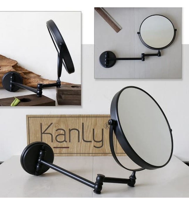 Gương gắn tường khung bằng đồng màu đen Kanly GCK18B 