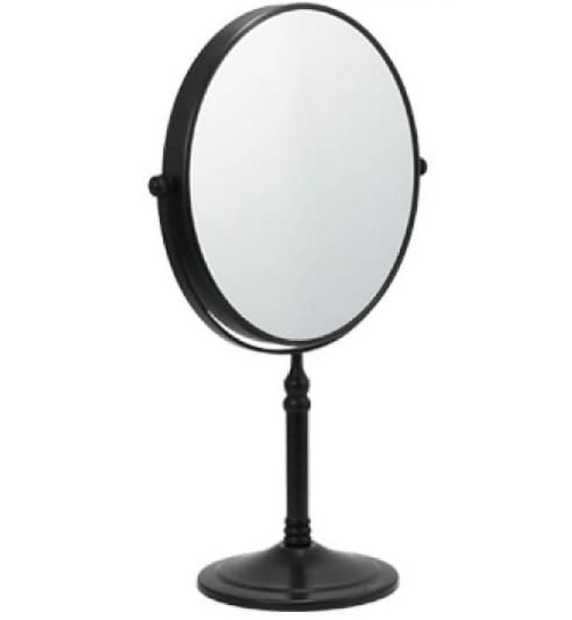 Gương 2 mặt mini để bàn màu đen Kanly GCK19B