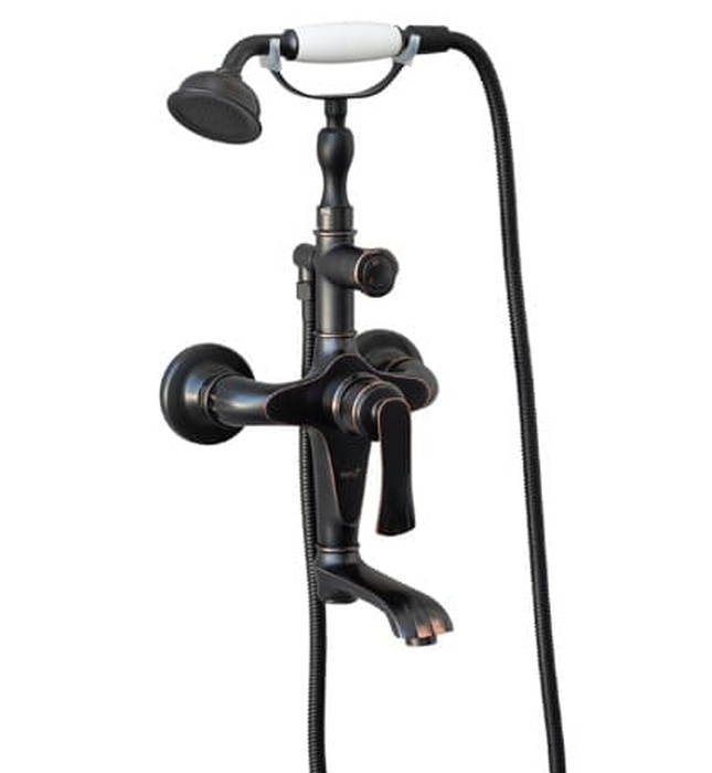 Sen tắm nóng lạnh bằng đồng màu đen Kanly GCS23B