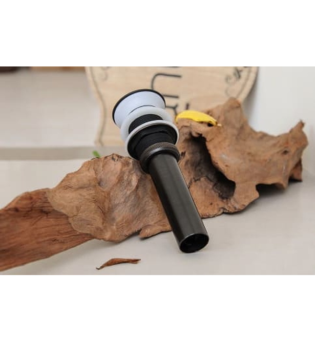 Đầu xả Nhấn Lavabo bằng đồng màu đen Kanly GCX01B