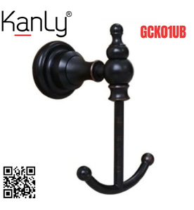 Móc treo áo bằng đồng màu đen Kanly GCK01UB 