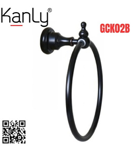 Vòng treo khăn bằng đồng màu đen Kanly GCK02B 