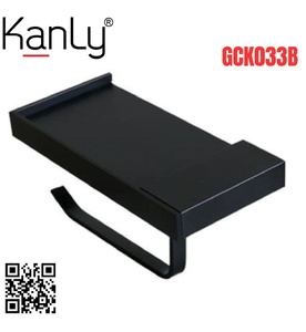 Móc giấy vệ sinh bằng đồng màu đen Kanly GCK033B