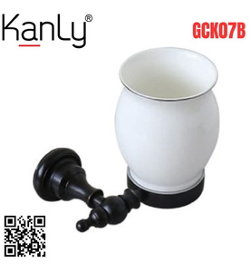 Giá để cốc đơn bằng đồng màu đen Kanly GCK07B