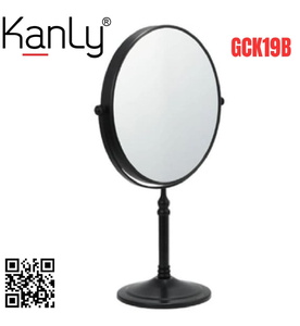 Gương 2 mặt mini để bàn màu đen Kanly GCK19B