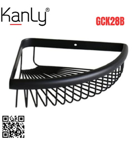 Kệ góc để đồ bằng đồng màu đen Kanly GCK28B 