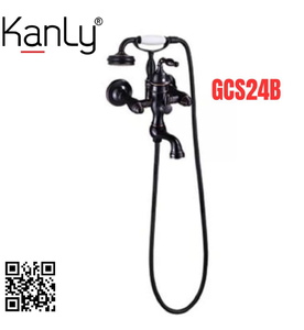 Sen tắm nóng lạnh bằng đồng màu đen Kanly GCS24B 