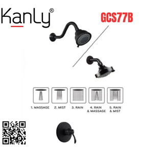 Sen tắm âm tường nóng lạnh bằng đồng Kanly GCS77B 