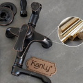 Sen tắm nóng lạnh bằng đồng màu đen Kanly GCS23B