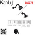 Sen tắm âm tường nóng lạnh bằng đồng Kanly GCS77B 