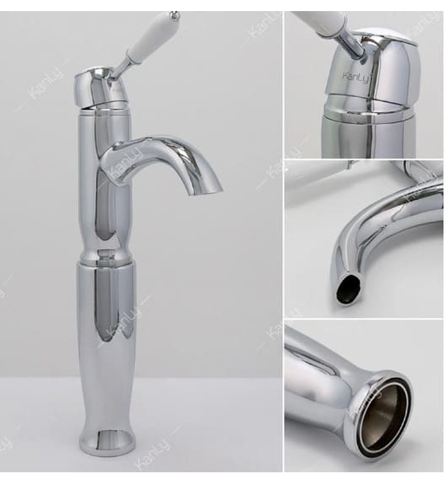 Vòi chậu lavabo nóng lạnh mạ chrome Kanly CHA09 