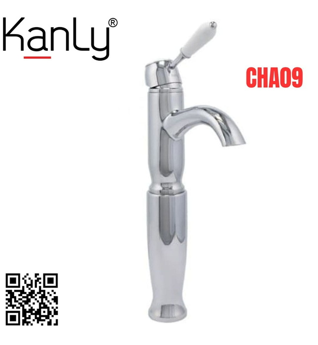 Vòi chậu lavabo nóng lạnh mạ chrome Kanly CHA09 