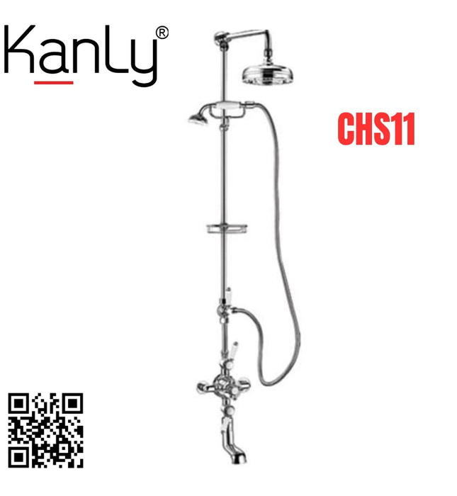 Sen cây nóng lạnh đồng thạu mạ crom cổ điển Kanly CHS11 