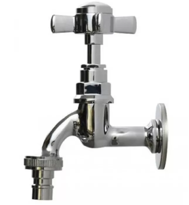 Vòi nước lạnh bằng đồng gắn tường mạ chrome Kanly CHT01 