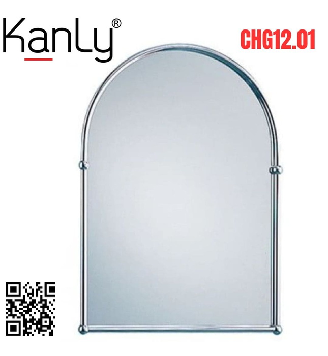 Gương soi treo tường khung bằng đồng Kanly CHG12.01
