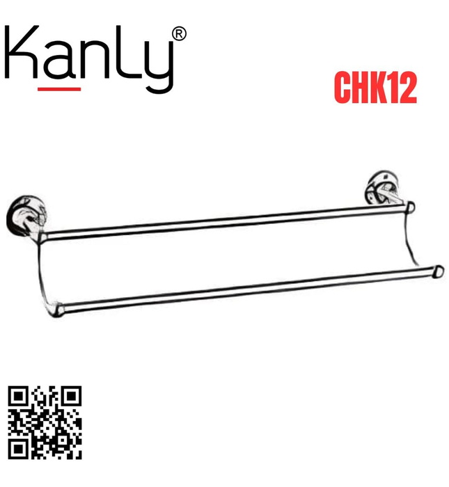 Thanh vắt khăn đôi bằng đồng Kanly CHK12 