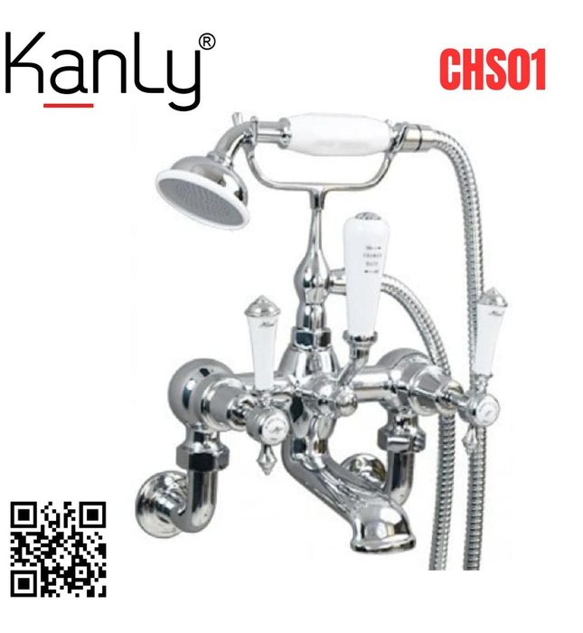 Sen tắm lạnh bằng đồng mạ chrome Kanly CHS01 
