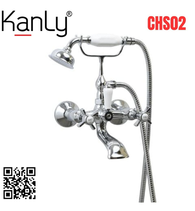 Sen tắm lạnh bằng đồng mạ chrome Kanly CHS02