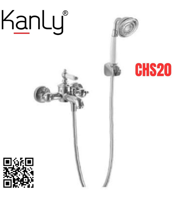 Sen tắm lạnh bằng đồng mạ chrome Kanly CHS20
