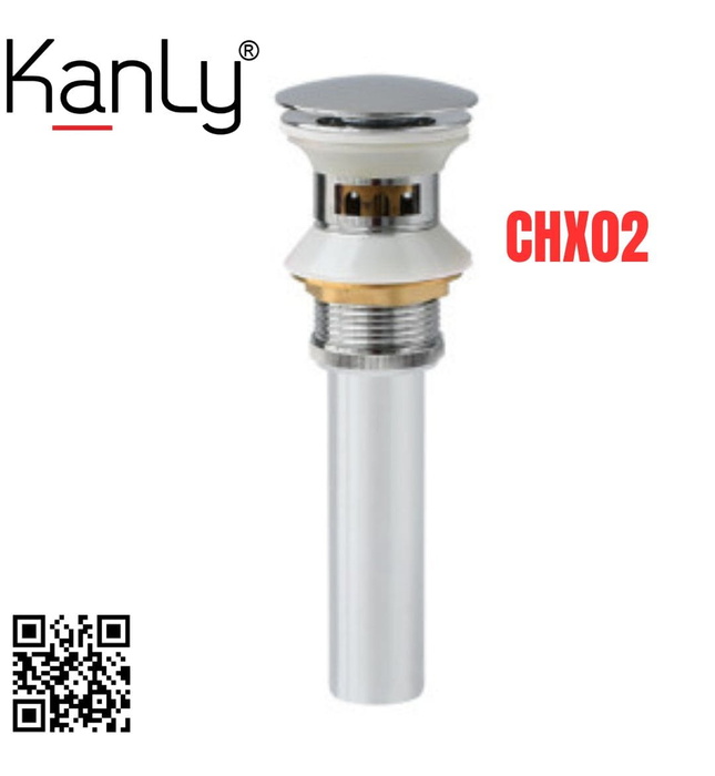 Đầu xả Nhấn Lavabo bằng đồng Kanly CHX02
