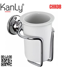 Giá để cốc đơn bằng đồng mạ chrome Kanly CHK08 