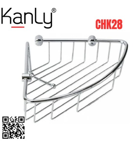 Kệ góc để đồ bằng đồng mạ chrome Kanly CHK28