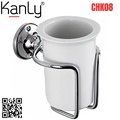 Giá để cốc đơn bằng đồng mạ chrome Kanly CHK08 