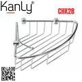 Kệ góc để đồ bằng đồng mạ chrome Kanly CHK28