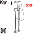 Sen bồn tắm nóng lạnh đặt sàn bằng đồng mạ chrome Kanly CHS09